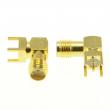 2pcs RP-SMA Jack Male Right Angle Solder for PCB Board Mount Connector