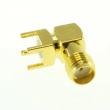 2pcs RP-SMA Jack Male Right Angle Solder for PCB Board Mount Connector