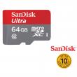 SanDisk Ultra 64GB UHS-I/Class 10 Micro SDXC Card With Adapter, Transfer Speed Up to 48MB/s