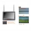 5.8G 32ch 10.1 Inch High Brightness FPV Monitor HD 1024*600 Snow Screen Inbuilt DVR and Battery