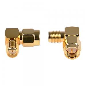 2pcs SMA Jack to SMA Plug Right Angle Adapter for Antenna