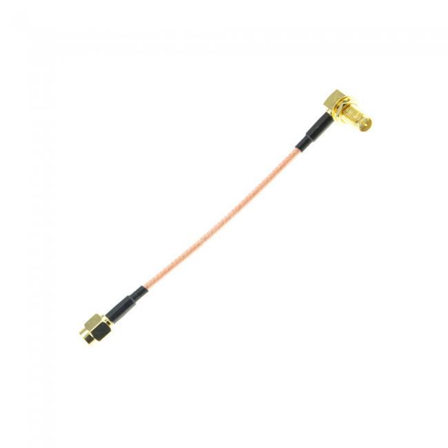 10cm RPSMA Plug to Right Angle RPSMA Jack Cable