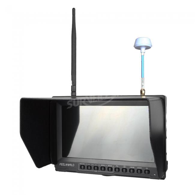 5.8G 32ch 8 Inch Dual Receiver FPV Monitor 800*600 Snow Screen Inbuilt DVR and Battery